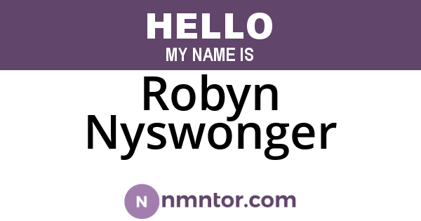 Robyn Nyswonger
