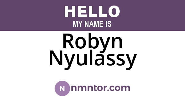 Robyn Nyulassy
