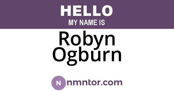 Robyn Ogburn