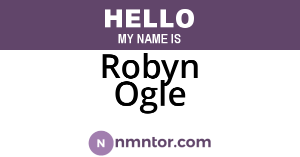 Robyn Ogle