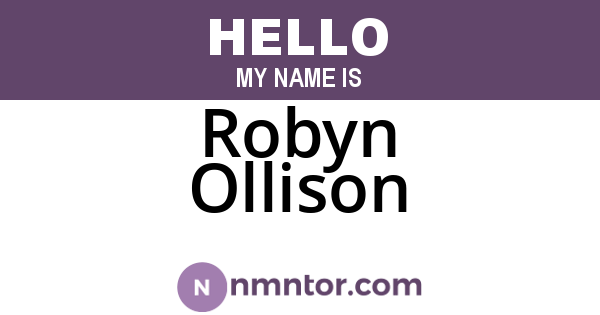 Robyn Ollison