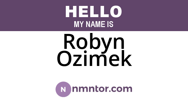 Robyn Ozimek