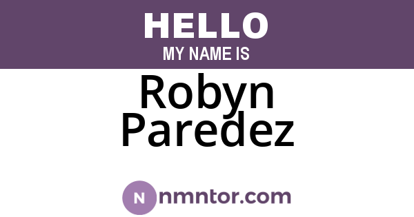 Robyn Paredez