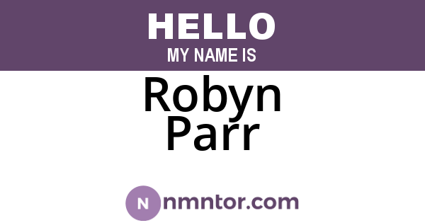 Robyn Parr