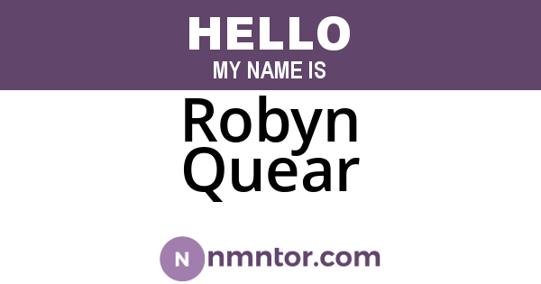 Robyn Quear