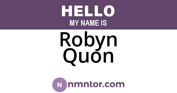 Robyn Quon