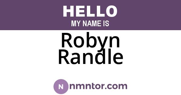 Robyn Randle