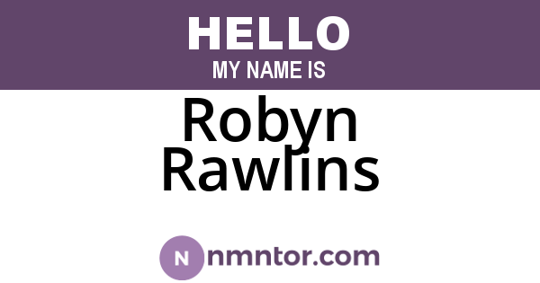 Robyn Rawlins