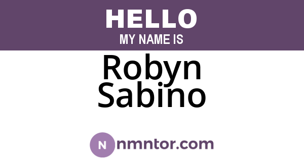 Robyn Sabino