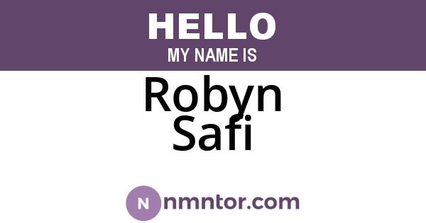Robyn Safi