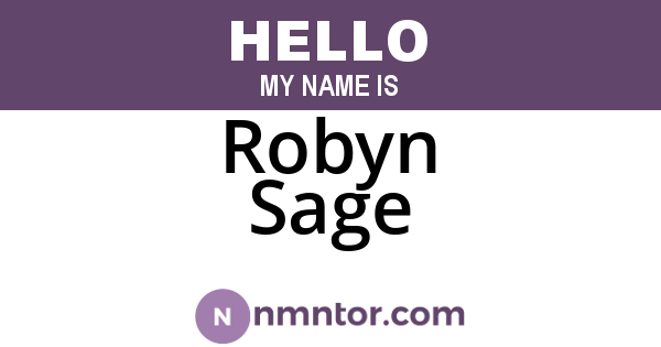 Robyn Sage