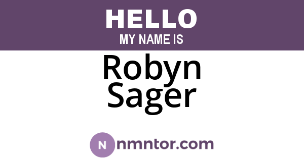 Robyn Sager