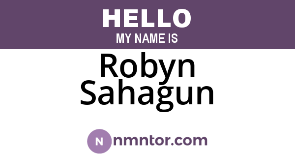 Robyn Sahagun