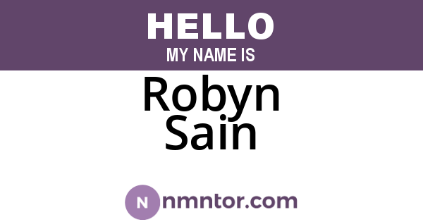 Robyn Sain