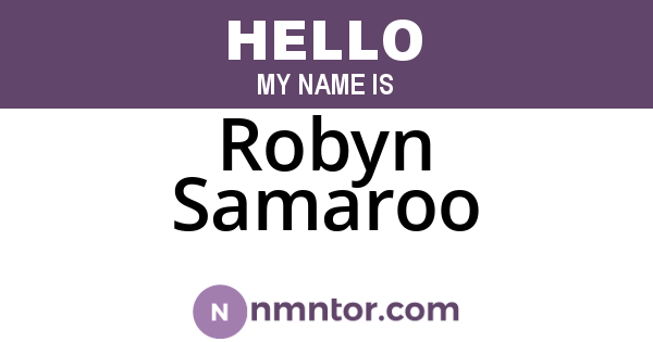 Robyn Samaroo