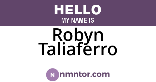 Robyn Taliaferro