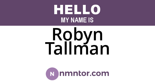 Robyn Tallman
