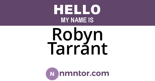 Robyn Tarrant