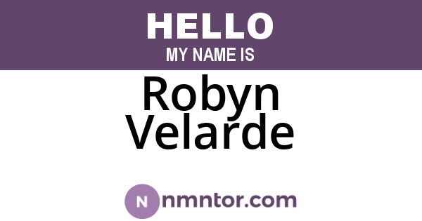 Robyn Velarde