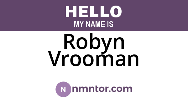 Robyn Vrooman