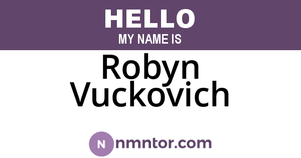 Robyn Vuckovich