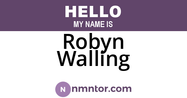 Robyn Walling
