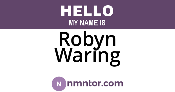 Robyn Waring