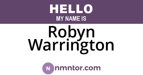 Robyn Warrington