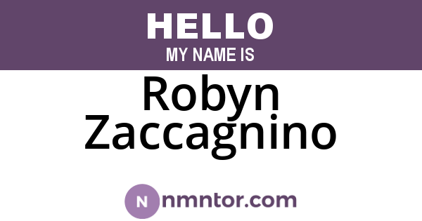 Robyn Zaccagnino