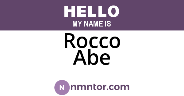 Rocco Abe