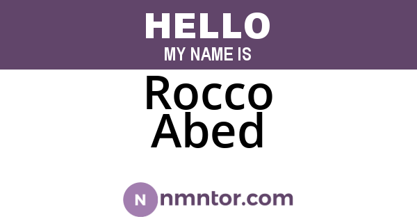 Rocco Abed