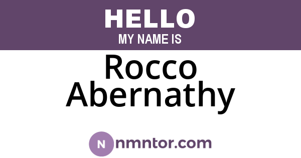 Rocco Abernathy