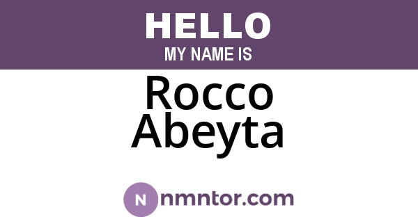 Rocco Abeyta