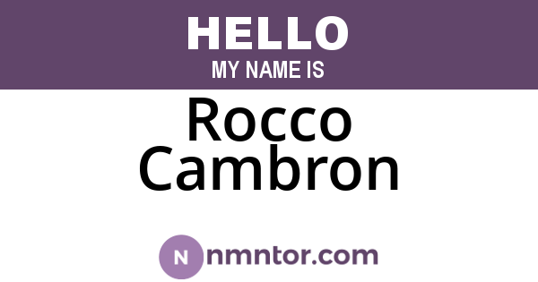 Rocco Cambron