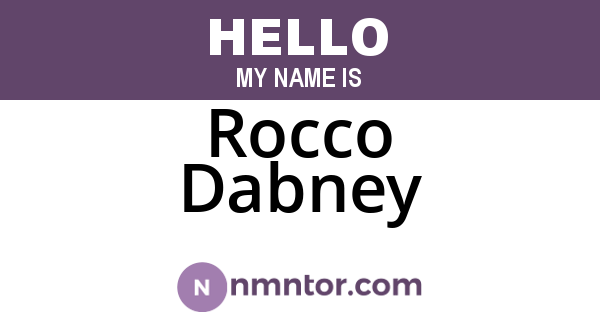 Rocco Dabney