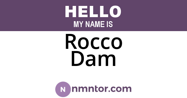 Rocco Dam