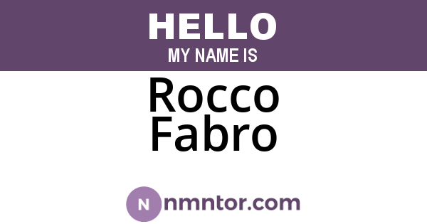 Rocco Fabro