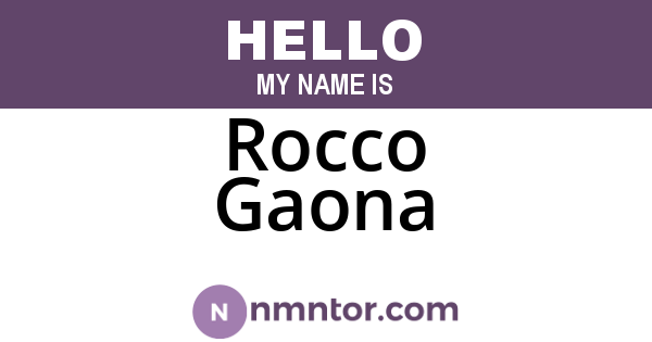 Rocco Gaona