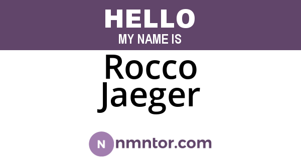 Rocco Jaeger
