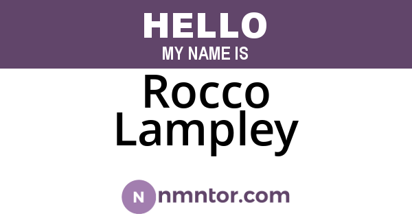 Rocco Lampley
