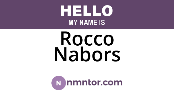Rocco Nabors