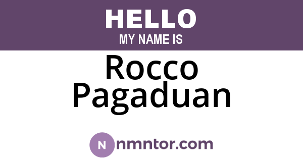 Rocco Pagaduan