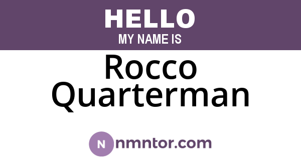 Rocco Quarterman