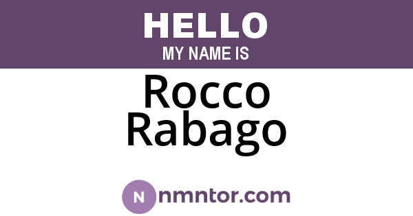 Rocco Rabago