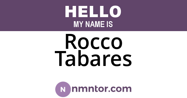 Rocco Tabares