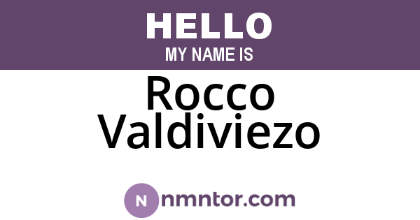 Rocco Valdiviezo