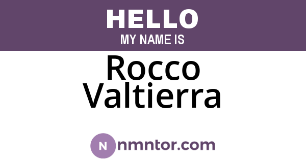Rocco Valtierra