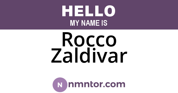 Rocco Zaldivar