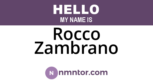 Rocco Zambrano
