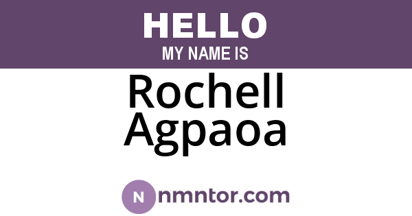Rochell Agpaoa
